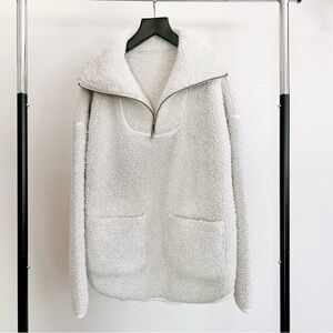 athleta nirvana reversible sherpa pullover size small